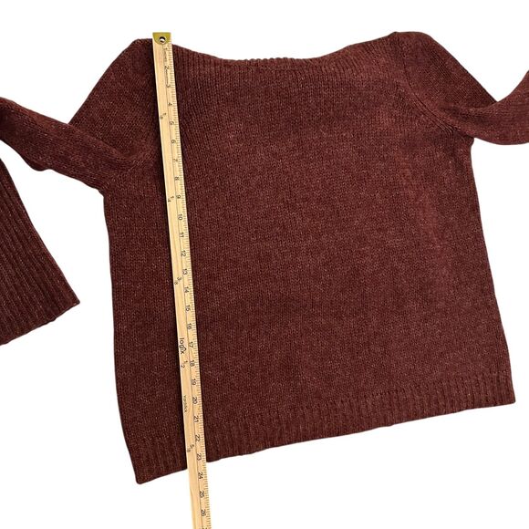 Soft Surroundings Maroon Acrylic, Wool & Mohair Blend Cowl Neck Sweater – Size M - Picture 4 of 6